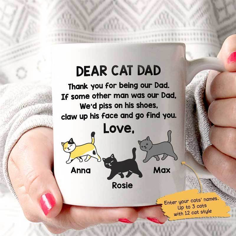 Dear Cat Dad Personalized Mug
