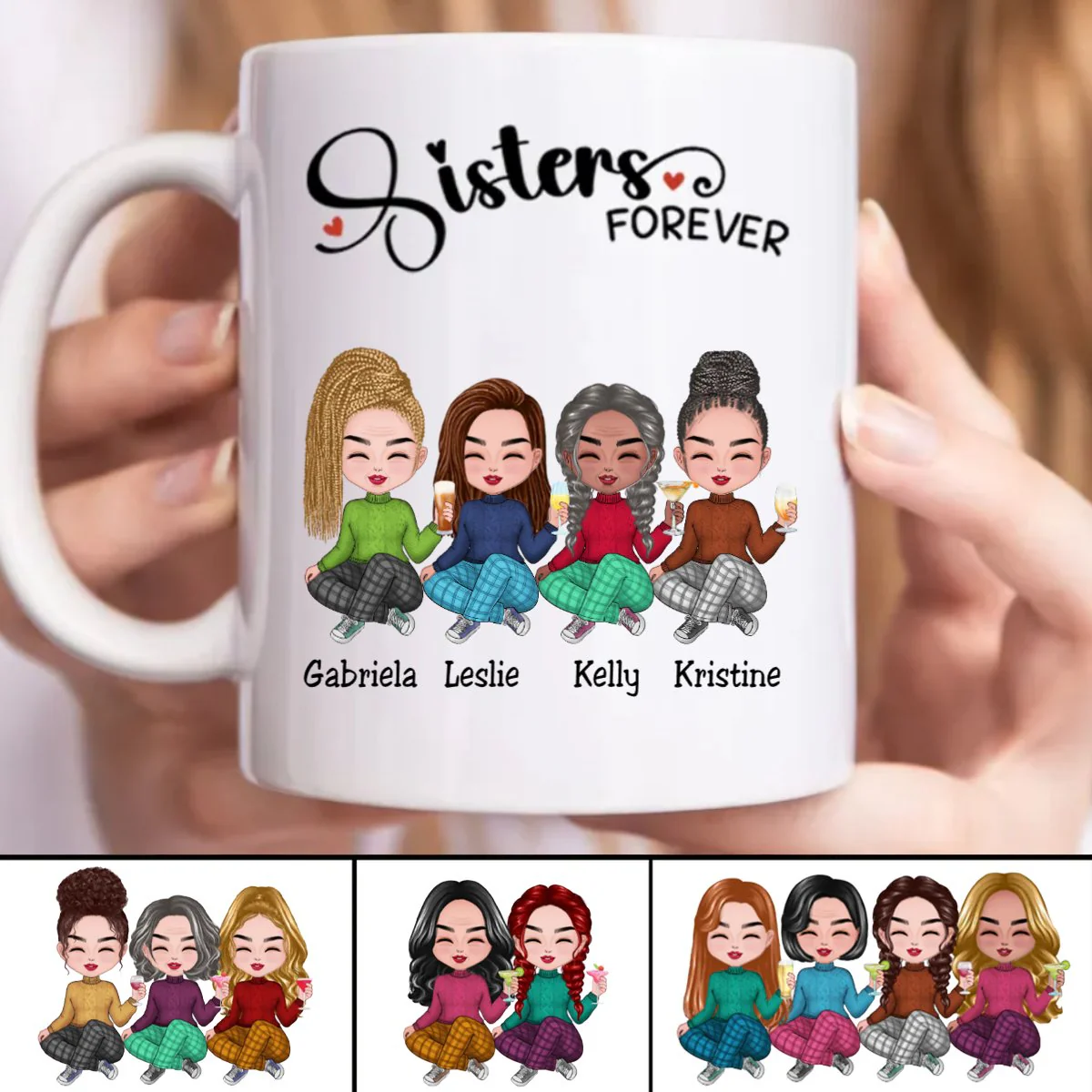 Sisters Forever - Personalized Mug
