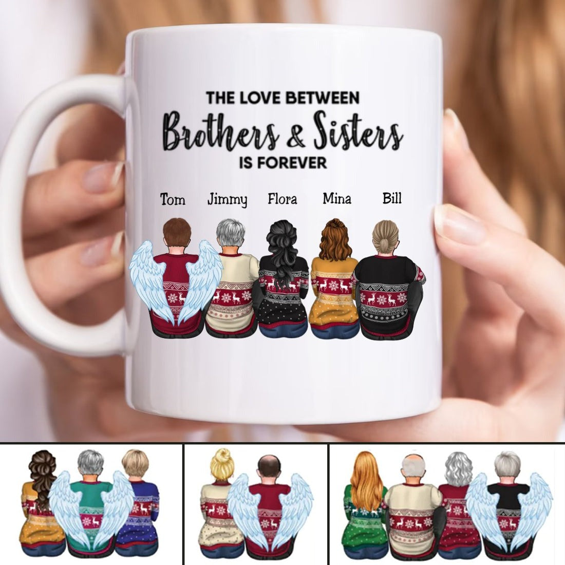 The Love Between Brothers And Sisters Is Forever - Personalized Mug