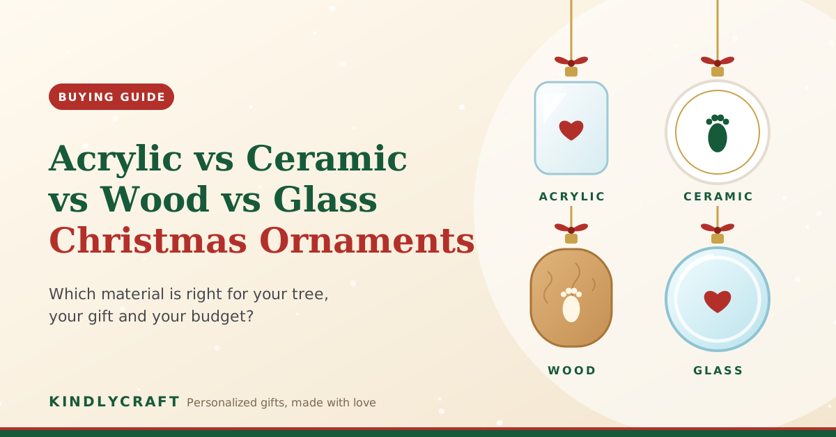 Acrylic vs Ceramic vs Wood vs Glass Christmas Ornaments