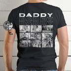 Photo personnalisée N&B - Cadeau pour papa - T-shirt personnalisé
