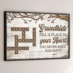 Enkelkinder machen das Leben großartiger - Persönliches, individuelles horizontales Familienposter - Geschenk für Oma, Opa, Enkelkind