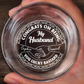 Couple Congrats On Being My Husband You Lucky Man - Personalized Engraved Whiskey Glass