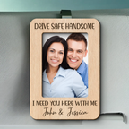 Personalized Couple Photo Car Visor Clip, Valentine's Day Gift for Him