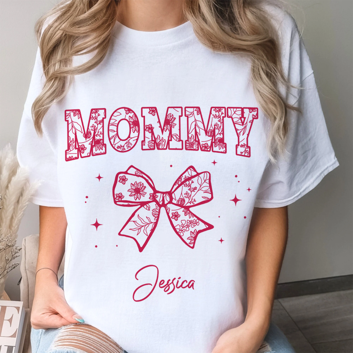 Mom Mama Grandma Chinoiserie Coquette Personalized Shirt, Gift for mom, grandma