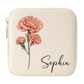 Woman Birth Month Flower Personalized Jewelry Box, Birthday Gift, Mother's Day Gift For Mom, Grandma