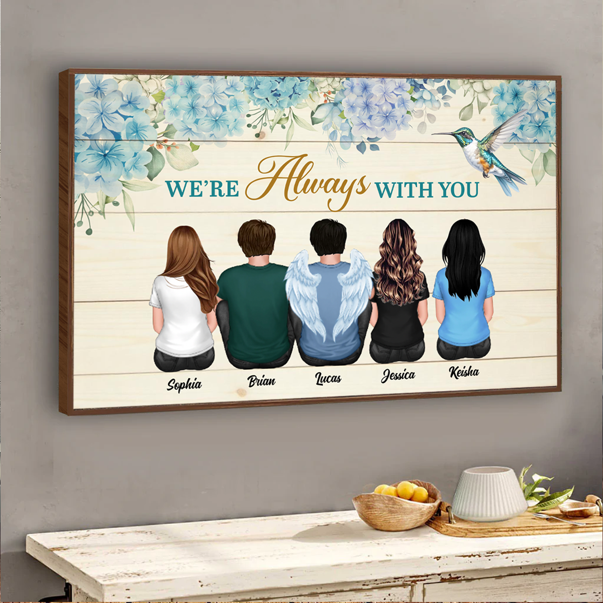 Hummingbird I Am Always With You Memorial Personalized Poster