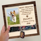Cadre photo commémoratif personnalisé pour chien - Panneau de deuil pour animal de compagnie, cadre pour collier - Cadeau de condoléances, cadeau pour propriétaires d'animaux, amoureux des animaux