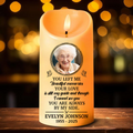 Bougie LED sans flamme personnalisée - Souvenir photo personnalisé « Tu m'as laissé de merveilleux souvenirs »