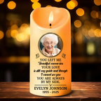 Bougie LED sans flamme personnalisée - Souvenir photo personnalisé « Tu m'as laissé de merveilleux souvenirs »