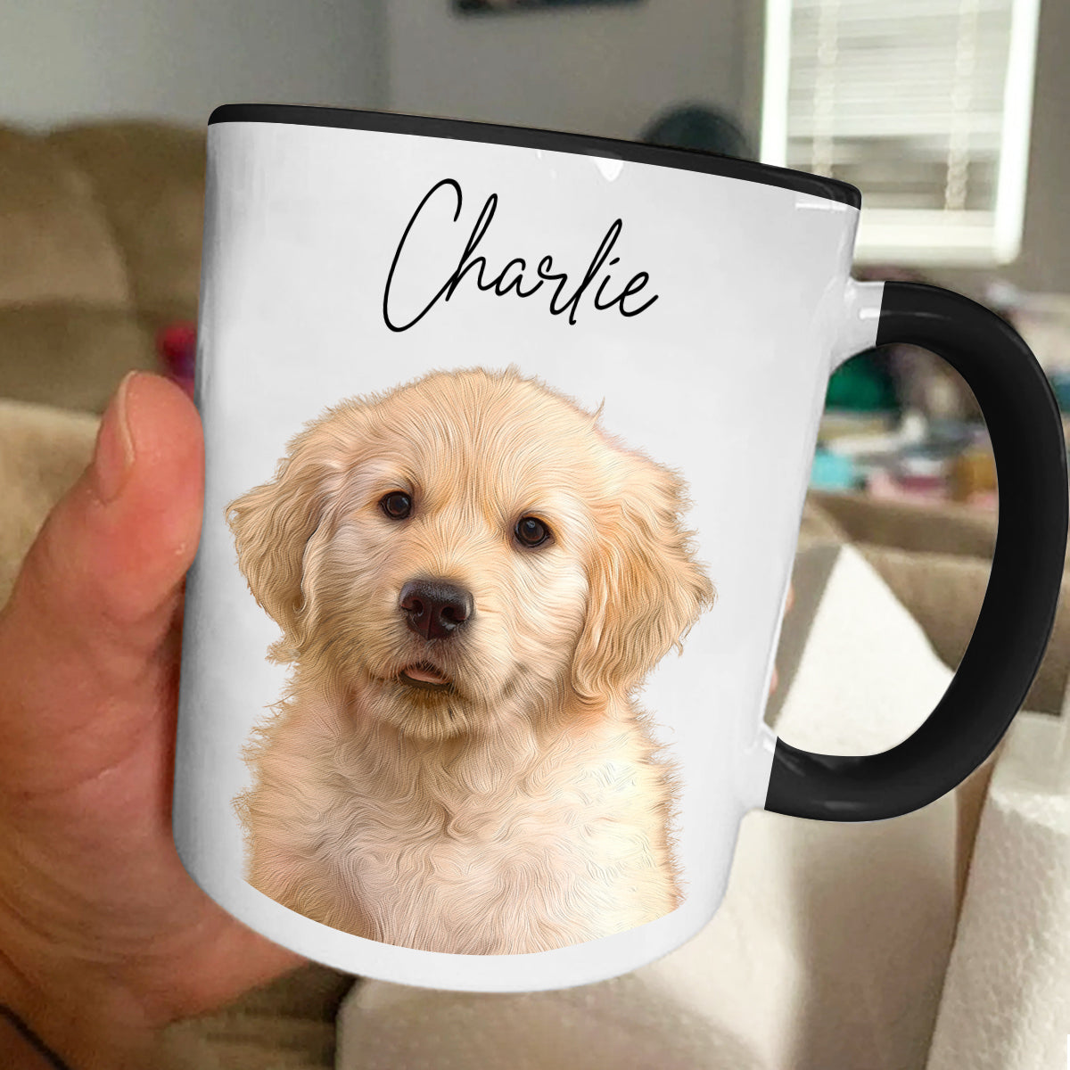 Custom Photo Our Human Servant - Dog & Cat Personalized Custom Accent Mug - Gift For Pet Owners, Pet Lovers