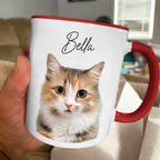 Personalisiertes Foto „Unser menschlicher Diener“ – Individuelle Tasse für Hunde- & Katzenbesitzer – Geschenk für Haustierbesitzer und Tierliebhaber