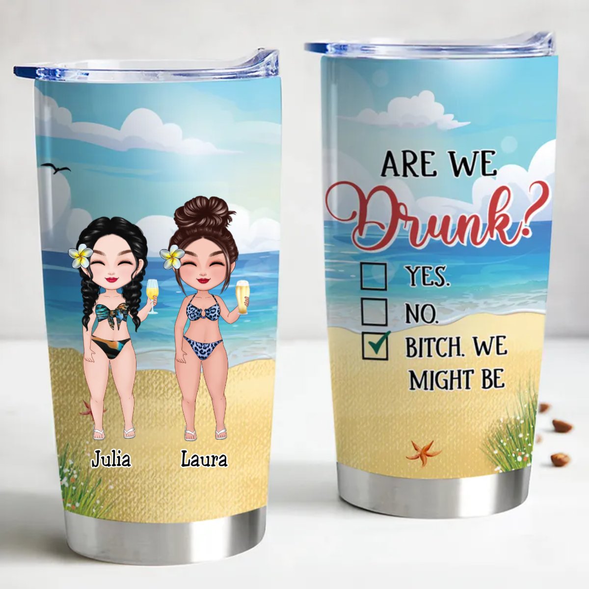 20oz Let's Get Tipsy - Custom Insulated Tumbler
