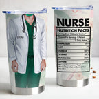 20oz Nurse Nutrition Facts - Customized Insulated Tumbler