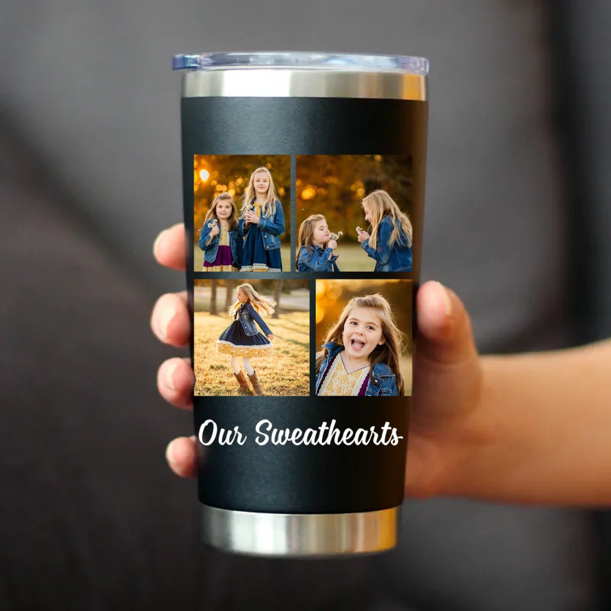 20oz Personalized Stainless Steel Tumbler - Leak Proof Insulated Cup