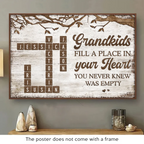 Enkelkinder machen das Leben großartiger - Persönliches, individuelles horizontales Familienposter - Geschenk für Oma, Opa, Enkelkind