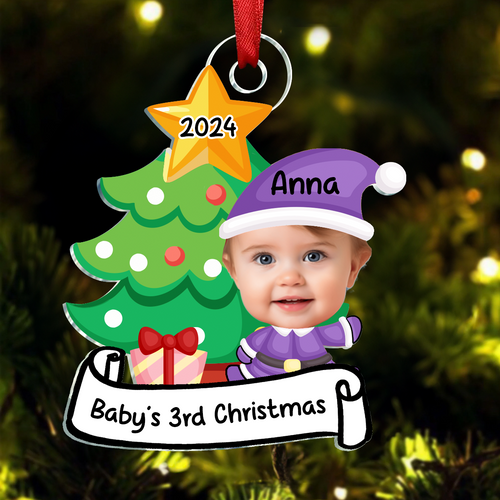 Baby's First Christmas - Personalized Acrylic Photo Ornament