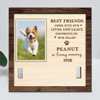 Cadre photo commémoratif personnalisé pour chien - Panneau de deuil pour animal de compagnie, cadre pour collier - Cadeau de condoléances, cadeau pour propriétaires d'animaux, amoureux des animaux