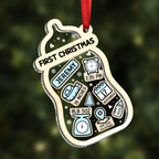 Baby First Christmas Milk Bottle - Personalized Ornament