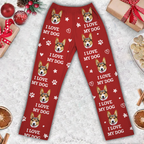 Pantalon de pyjama personnalisé - Photo personnalisée J'adore mes bébés à fourrure