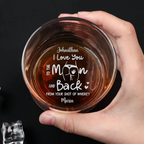 Couple I Love You To The Moon And Back From Wife To Husband - Personalized Engraved Whiskey Glass