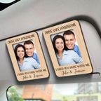 Personalized Couple Photo Car Visor Clip, Valentine's Day Gift for Him