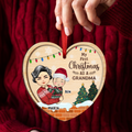 Mein erstes Weihnachten als Oma – Personalisierter Holz-Weihnachtsbaumschmuck