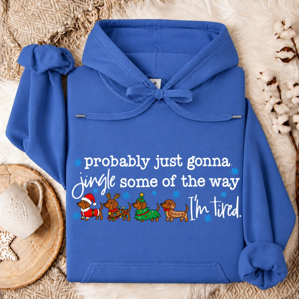 Probably Just Gonna Jingle Some Of The Way Dachshund Christmas Oversized Hoodie
