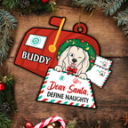 Dear Santa Define Naughty - Personalized Custom Shaped Wooden Ornament