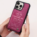 Je t'ai rencontré, je t'ai apprécié, je t'aime - Étui portefeuille à rabat en cuir personnalisé pour téléphone