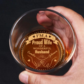 Je suis l'épouse fière d'un mari merveilleux - Verre à whisky gravé personnalisé