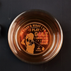 Je joue au golf, je bois et je sais des choses - Verre à whisky gravé personnalisé