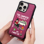 The Campsite Is Calling - Personalized Leather Flip Wallet Phone Case