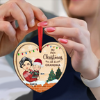 Mein erstes Weihnachten als Oma – Personalisierter Holz-Weihnachtsbaumschmuck