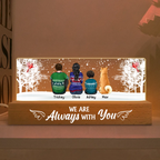 Always With You Snow Memorial Remembrance Sympathy Gift Personalized Acrylic Block LED Night Light