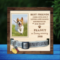 Cadre photo commémoratif personnalisé pour chien - Panneau de deuil pour animal de compagnie, cadre pour collier - Cadeau de condoléances, cadeau pour propriétaires d'animaux, amoureux des animaux