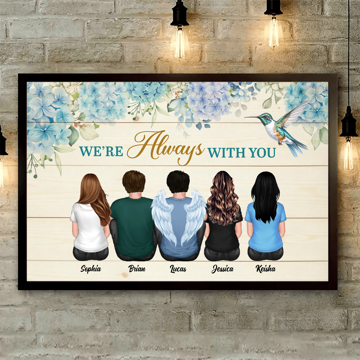 Hummingbird I Am Always With You Memorial Personalized Poster