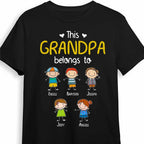 Sweat à capuche, t-shirt et sweat personnalisés « Ce grand-père appartient à » et cadeau pour enfant gribouillis