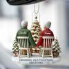 3D Effect Couple Growing Old Together - Personalized Acrylic Ornament - Anniversary Gift For Him, Gift For Her