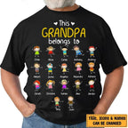 Sweat à capuche, t-shirt et sweat personnalisés « Ce grand-père appartient à » et cadeau pour enfant gribouillis
