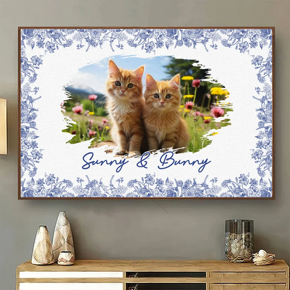 Love Cat Line Art Photo - Personalized Custom Poster