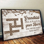 Enkelkinder machen das Leben großartiger - Persönliches, individuelles horizontales Familienposter - Geschenk für Oma, Opa, Enkelkind