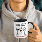Wir haben früher in deinen Eiern gelebt - Personalisierte Tasse mit Namen - Geschenk für Vatertag, Muttertag, Geburtstag für Papa, Mama