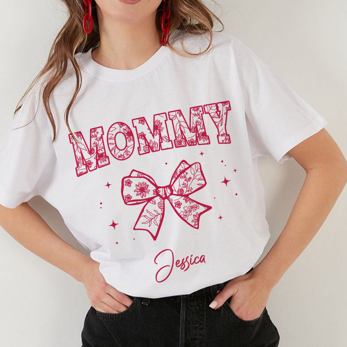 Mom Mama Grandma Chinoiserie Coquette Personalized Shirt, Gift for mom, grandma