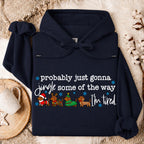 Probably Just Gonna Jingle Some Of The Way Dachshund Christmas Oversized Hoodie