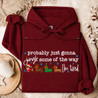 Probably Just Gonna Jingle Some Of The Way Dachshund Christmas Oversized Hoodie