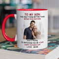 Individuelle Fototasse „Mein Sohn ist mein ganzer Stolz“ – Personalisierte Familien-Tasse