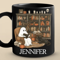 Je n'ai pas peur des fantômes - Mug noir personnalisé pour la famille - Cadeau d'Halloween pour les membres de la famille