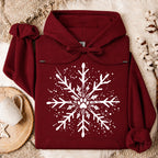 Paw Print Snowflake Christmas Oversized Hoodie