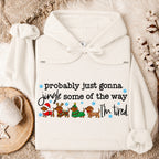 Probably Just Gonna Jingle Some Of The Way Dachshund Christmas Oversized Hoodie